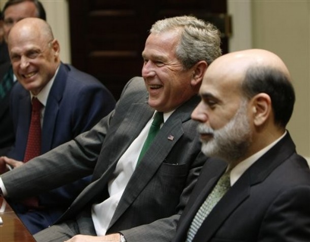 Bush, Hank Paulson, Bernanke