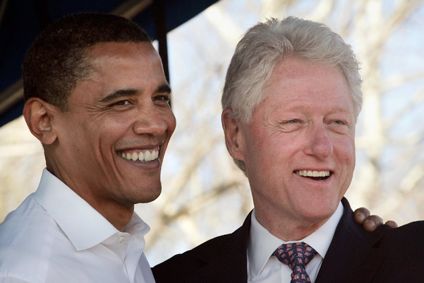 Bill Clinton and Barack Obama